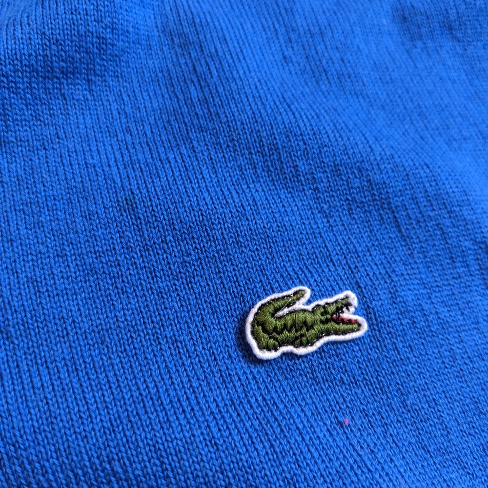 Lacoste V Neck Sweater Blue - Picture 4 of 4
